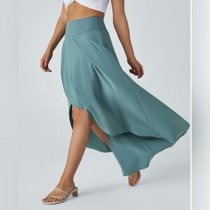 High Waisted High Low Maxi Skirt